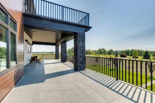 48017 Harvest Lane East, Rural Foothills County, AB - Outdoor With Balcony With Exterior