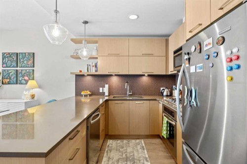 231-721 4 Street Ne, Calgary, AB - Indoor Photo Showing Kitchen With Upgraded Kitchen