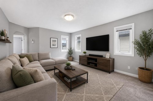 469 Skyview Shores Manor Ne, Calgary, AB - Indoor Photo Showing Living Room