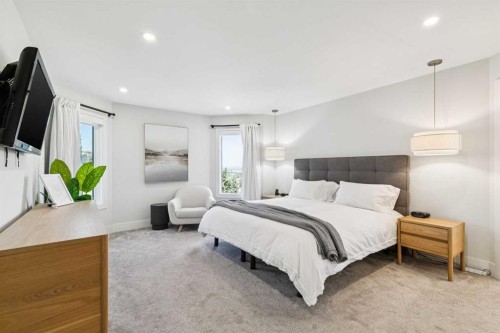 22 Patrick View Sw, Calgary, AB - Indoor Photo Showing Bedroom
