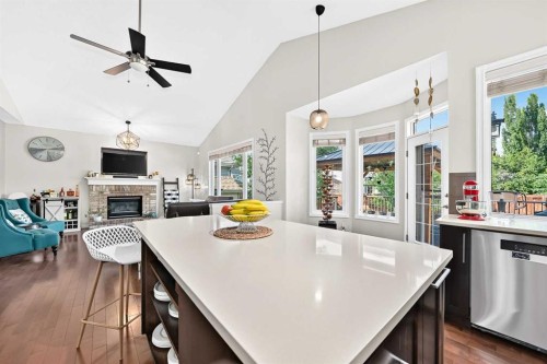 152 Chaparral Drive Se, Calgary, AB - Indoor With Fireplace