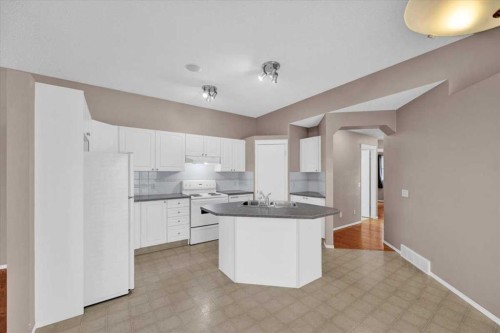 231 Tuscany Drive Nw, Calgary, AB - Indoor Photo Showing Kitchen With Double Sink