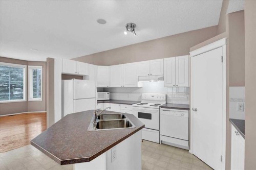 231 Tuscany Drive Nw, Calgary, AB - Indoor Photo Showing Kitchen With Double Sink
