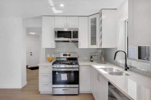 29 Douglas Glen Crescent Se, Calgary, AB - Indoor Photo Showing Kitchen With Double Sink With Upgraded Kitchen