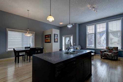 6 Elgin Meadows Road Se, Calgary, AB - Indoor Photo Showing Kitchen With Double Sink