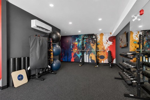1522-265 Wolf Willow Boulevard Se, Calgary, AB - Indoor Photo Showing Gym Room