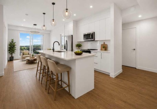 1522-265 Wolf Willow Boulevard Se, Calgary, AB - Indoor Photo Showing Kitchen With Upgraded Kitchen