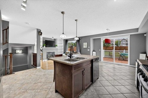 128 Cranberry Circle Se, Calgary, AB - Indoor Photo Showing Kitchen With Double Sink