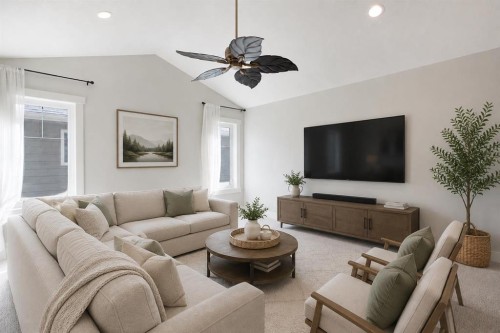 49 Cimarron Springs Circle, Okotoks, AB - Indoor Photo Showing Living Room