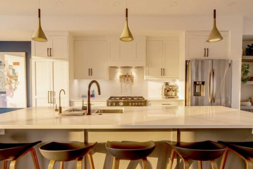 422 6A Street Ne, Calgary, AB - Indoor Photo Showing Kitchen With Upgraded Kitchen