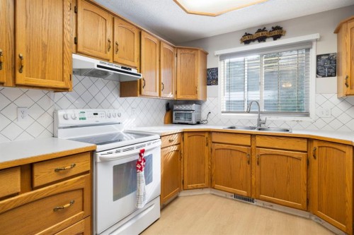 76 Douglas Ridge Close Se, Calgary, AB - Indoor Photo Showing Kitchen With Double Sink