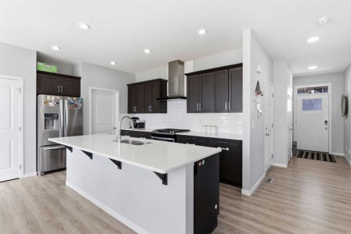78 Red Sky Road Ne, Calgary, AB - Indoor Photo Showing Kitchen With Stainless Steel Kitchen With Double Sink With Upgraded Kitchen