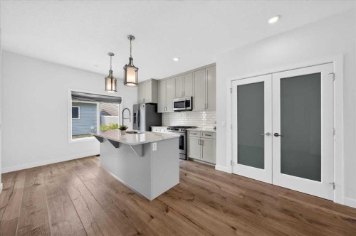 14945 1 Street Nw, Calgary, AB - Indoor Photo Showing Kitchen With Upgraded Kitchen