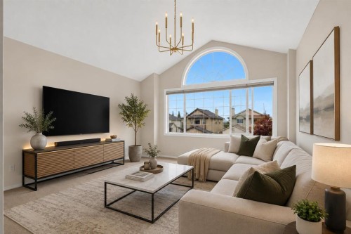 168 West Springs Close Sw, Calgary, AB - Indoor Photo Showing Living Room
