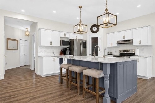 168 West Springs Close Sw, Calgary, AB - Indoor Photo Showing Kitchen With Stainless Steel Kitchen With Upgraded Kitchen