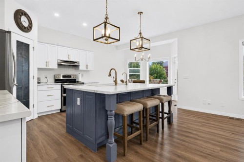 168 West Springs Close Sw, Calgary, AB - Indoor Photo Showing Kitchen With Upgraded Kitchen