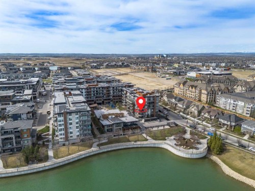302-2231 Mahogany Boulevard Se, Calgary, AB - Outdoor With Body Of Water With View
