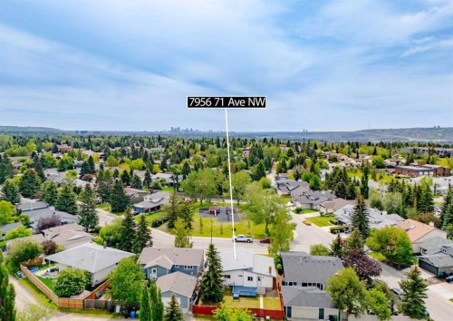 7956 71 Avenue Nw, Calgary, AB - Outdoor With View