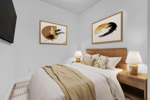 1119-76 Cornerstone Passage Ne, Calgary, AB - Indoor Photo Showing Bedroom
