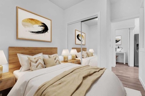 1119-76 Cornerstone Passage Ne, Calgary, AB - Indoor Photo Showing Bedroom
