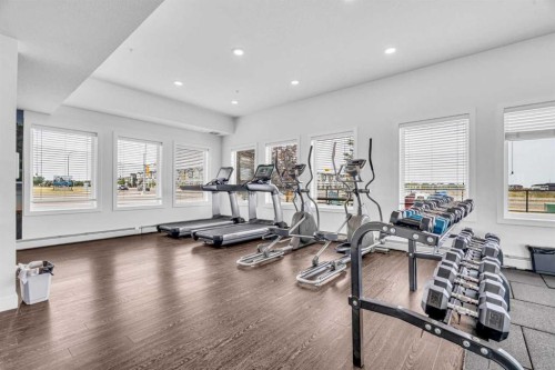 1119-76 Cornerstone Passage Ne, Calgary, AB - Indoor Photo Showing Gym Room