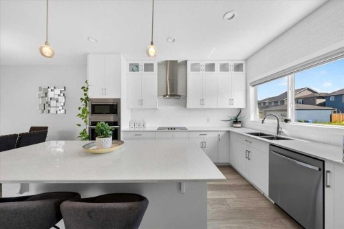 190 Cornerstone Crescent Ne, Calgary, AB - Indoor Photo Showing Kitchen With Double Sink