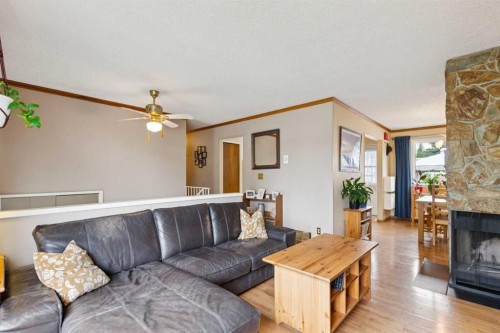 107 Bermuda Drive Nw, Calgary, AB - Indoor Photo Showing Living Room With Fireplace