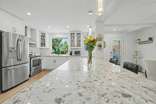 727 120 Avenue Sw, Calgary, AB - Indoor Photo Showing Kitchen With Stainless Steel Kitchen With Upgraded Kitchen