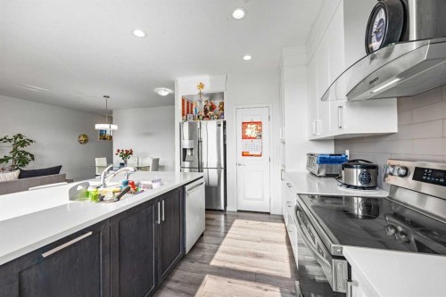 87 Harvest Grove Common Ne, Calgary, AB - Indoor Photo Showing Kitchen With Upgraded Kitchen