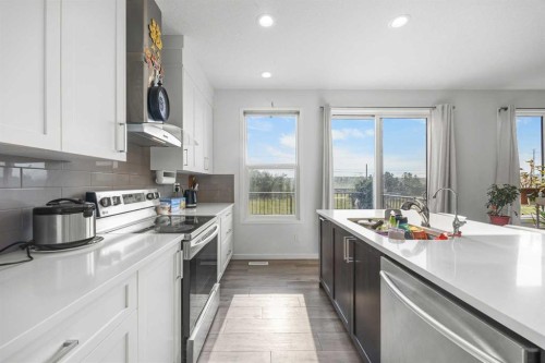 87 Harvest Grove Common Ne, Calgary, AB - Indoor Photo Showing Kitchen With Upgraded Kitchen