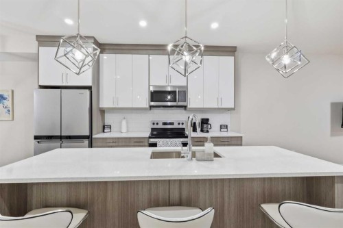 329 Red Sky Terrace Ne, Calgary, AB - Indoor Photo Showing Kitchen With Upgraded Kitchen
