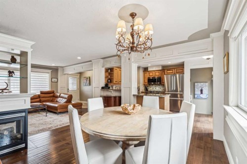 315 45 Avenue Sw, Calgary, AB - Indoor Photo Showing Dining Room With Fireplace