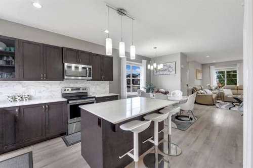 160 Cornerstone Avenue Ne, Calgary, AB - Indoor Photo Showing Kitchen With Stainless Steel Kitchen With Upgraded Kitchen