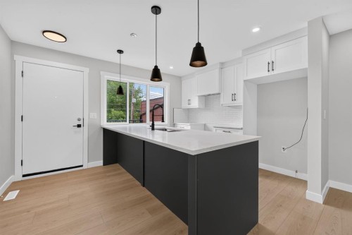 2024 12 Avenue Sw, Calgary, AB - Indoor Photo Showing Kitchen With Double Sink