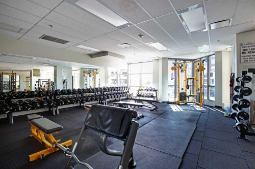 705-220 12 Avenue Se, Calgary, AB - Indoor Photo Showing Gym Room