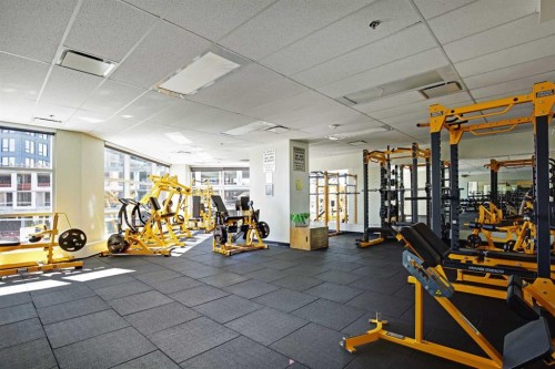 705-220 12 Avenue Se, Calgary, AB - Indoor Photo Showing Gym Room