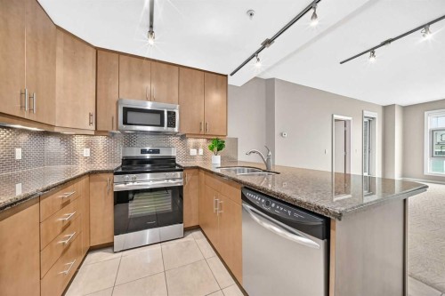 2403-210 15 Avenue Se, Calgary, AB - Indoor Photo Showing Kitchen With Double Sink With Upgraded Kitchen