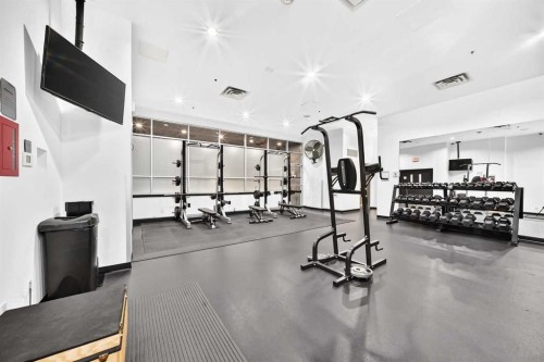 2403-210 15 Avenue Se, Calgary, AB - Indoor Photo Showing Gym Room
