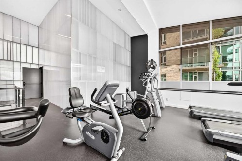 2403-210 15 Avenue Se, Calgary, AB - Indoor Photo Showing Gym Room