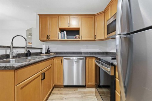 202-1833 11 Avenue Sw, Calgary, AB - Indoor Photo Showing Kitchen With Double Sink
