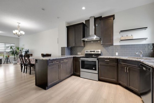 56 Corner Meadows Park Ne, Calgary, AB - Indoor Photo Showing Kitchen With Upgraded Kitchen