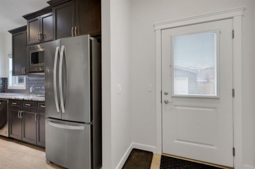 56 Corner Meadows Park Ne, Calgary, AB - Indoor Photo Showing Kitchen With Stainless Steel Kitchen