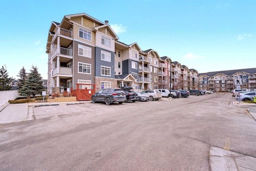 4408-155 Skyview Ranch Way Ne, Calgary, AB - Outdoor With Balcony With Facade