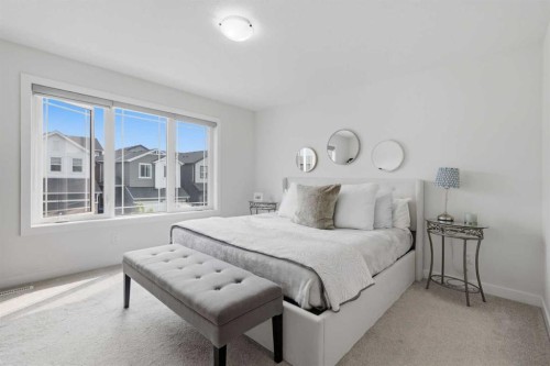144 Amblehurst Green Nw, Calgary, AB - Indoor Photo Showing Bedroom