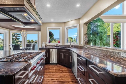 85 Sunset Way Se, Calgary, AB - Indoor Photo Showing Kitchen With Double Sink With Upgraded Kitchen