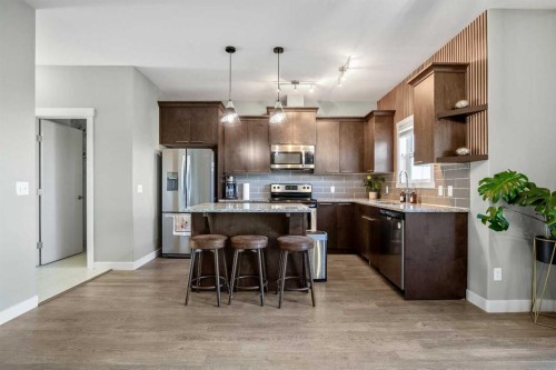554 Redstone View Ne, Calgary, AB - Indoor Photo Showing Kitchen With Stainless Steel Kitchen With Upgraded Kitchen