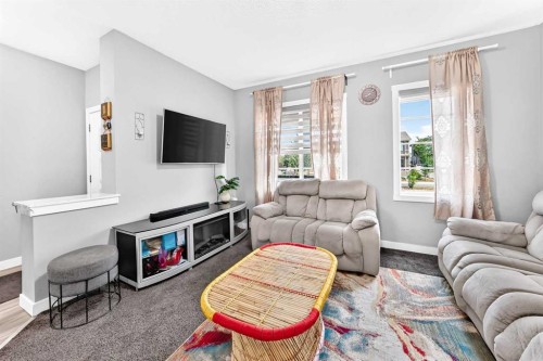 179 Cornerstone Avenue Ne, Calgary, AB - Indoor Photo Showing Living Room