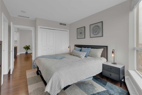 1103-77 Spruce Place Sw, Calgary, AB - Indoor Photo Showing Bedroom
