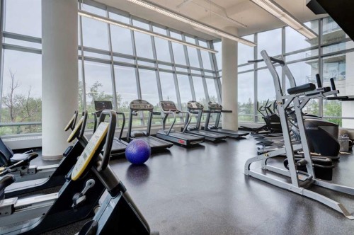 1103-77 Spruce Place Sw, Calgary, AB - Indoor Photo Showing Gym Room