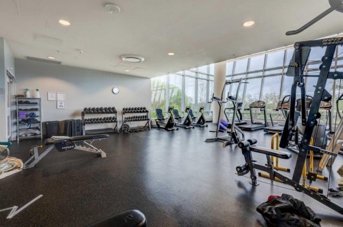 1103-77 Spruce Place Sw, Calgary, AB - Indoor Photo Showing Gym Room